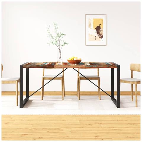 Tavolo Da Pranzo In Legno Massello Di Recupero 180 Cm - Foto 8