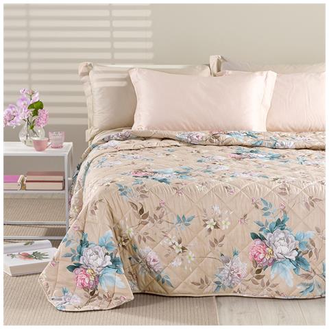 Copriletto Trapuntato Garden Zen In Microfibra Colore Neutro Misura Matrimoniale - Foto 1