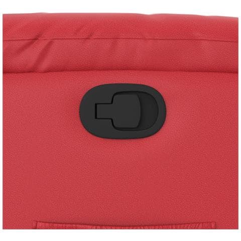 Poltrona Reclinabile Rossa in Similpelle - Foto 9