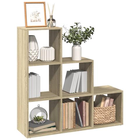 Libreria Divisorio 3Ripiani Rovere Sonoma 99x29x99cm Truciolato - Foto 2