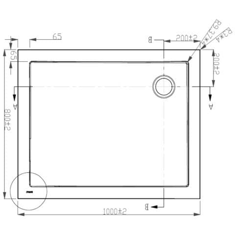 Piatto Doccia 80x100 Cm Rettangolare Ribassato Resina H3.5 Cm Monaco Bianco - Foto 2