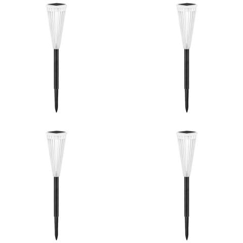 Set Di 4 Lampade Solari Da Giardino A Led Con Effetto Traforato, Luce Bianca E Calda - Foto 1