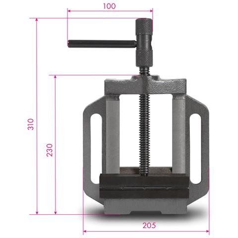 Morsa Da Macchina In Ghisa E Acciaio, Larghezza Ganasce 150 Mm, Apertura Massima 129 Mm, Morsa Da Macchina Per Fissaggio Su Trapano A Colonna O Banco Da Lavoro, Morsa Per Trapano - Foto 8