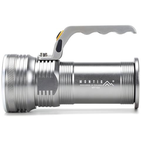 Aluminiowa reczna latarka akumulatorowa LED MT154 Grigio Torcia a mano - Foto 2