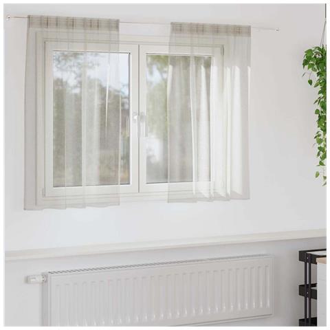 Tende con tende 2 pcs Crema Poliestere - Foto 2