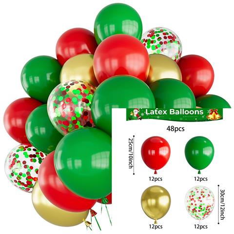 Set Di Palloncini Natalizi Festivi - Decorazioni Per Feste Natalizie - Foto 1