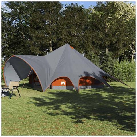 Tenda Teepee con tetto Grigio e arancione 600 x 600 x 347 cm - Foto 2