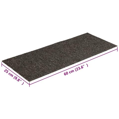 Tappetini per scale autoadesivi 30 pz 60x25 cm antracite rettangolari - Foto 8