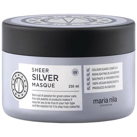, Sheer Silver, Senza Parabeni, Maschera Crema Trattamento Capelli, Idratante, 250 Ml - Foto 1