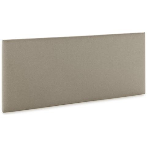 Testiera Aura Rivestita In Tessuto Beige 160x60 Cm - Foto 1