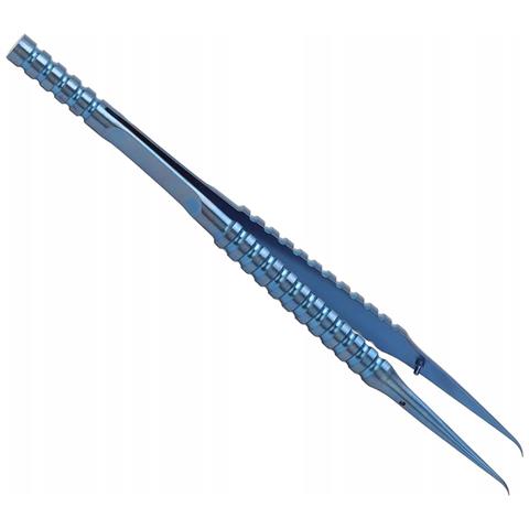 Pinzetta Di Precisione In Titanio Curva (blu) - Materiale Di Alta Qualità, Resistente Alla Corrosione | Lunghezza 140 Mm, Punta 0,15 Mm | Uso Versatile Per Microsaldatura - Foto 2