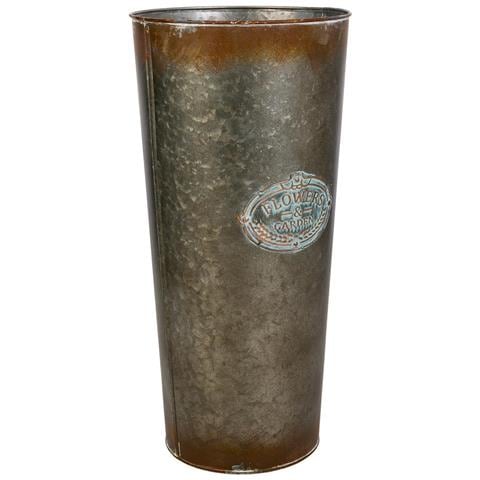 Vaso In Metallo Grigio D23.5x50 B: 18cm - Foto 1