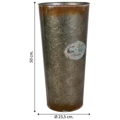 Vaso In Metallo Grigio D23.5x50 B: 18cm - Foto 6