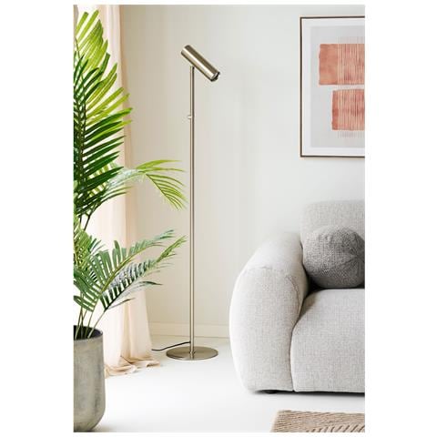 Lampada Da Terra Paris-argento-metallo-25x25x150 Cm - Foto 4