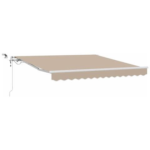 Tenda Retrattile Beige 350 x 250 cm Poliestere e Metallo - Foto 1