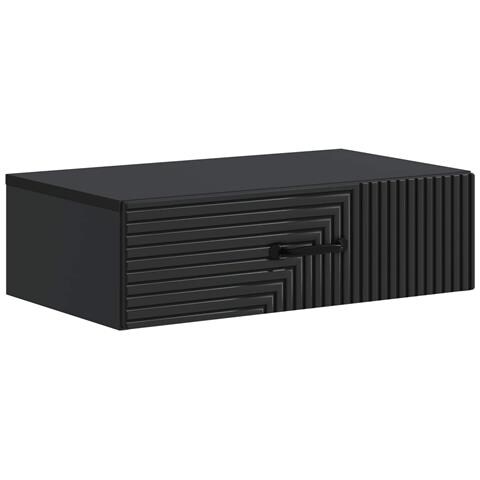 Tavolino da Parete Laterale Nero 59 x 34,5 x 17 cm - Foto 1