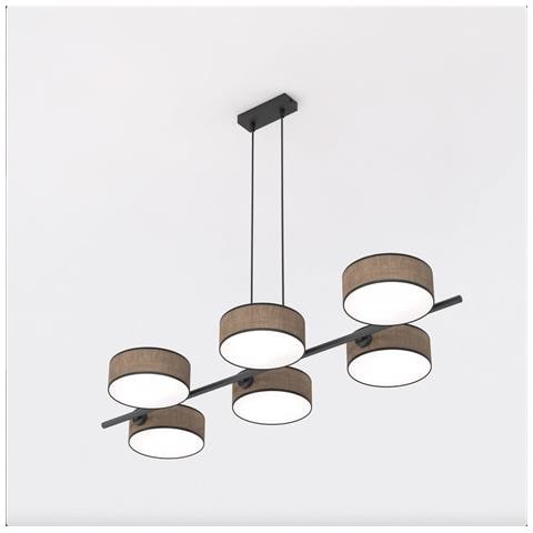 Lampada A Sospensione Drumz Con Paralumi Cilindrici Marroni - Foto 2
