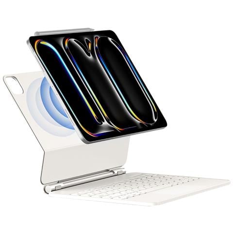 Custodia con Tastiera per Apple iPad Pro 11 - Pelle, Bianco - Foto 1