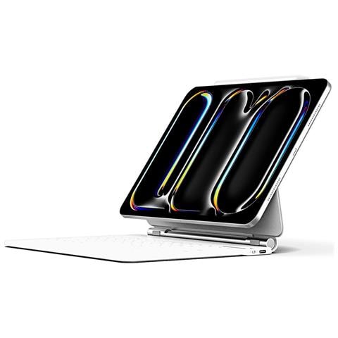 Custodia con Tastiera per Apple iPad Pro 11 - Pelle, Bianco - Foto 4