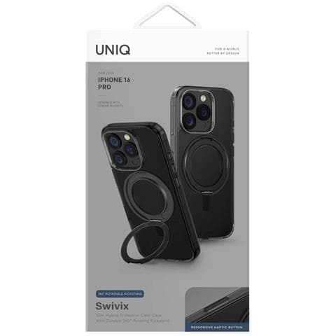 Uniq Swivix 360° Custodia Con Supporto Per Iphone 16 Pro - Nera - Foto 5