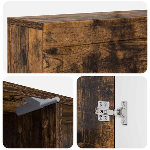 Cornice per camino Rovere Fumo 102 x 18 x 100,5 cm - Foto 9