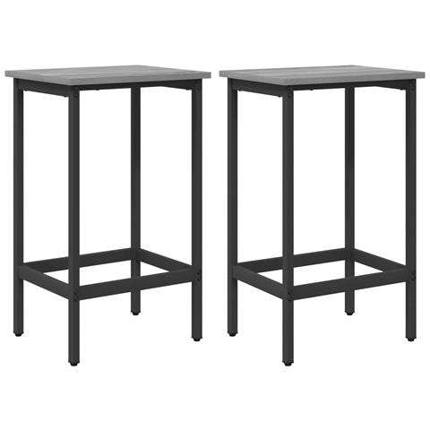 Sgabello da bar 2 pz Sonoma grigio 40 x 32 x 74 cm - Foto 1