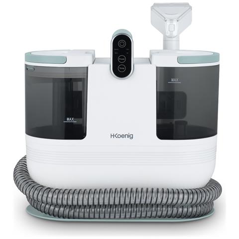 Pulitore manuale ad acqua calda TWT88, doppio serbatoio 1600mL e 950mL, flusso 250mL /min, fino a 60°C, 2 livelli di aspirazione, 1200W - Foto 1