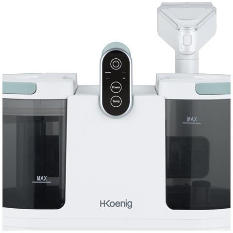 Pulitore manuale ad acqua calda TWT88, doppio serbatoio 1600mL e 950mL, flusso 250mL /min, fino a 60°C, 2 livelli di aspirazione, 1200W - Foto 6