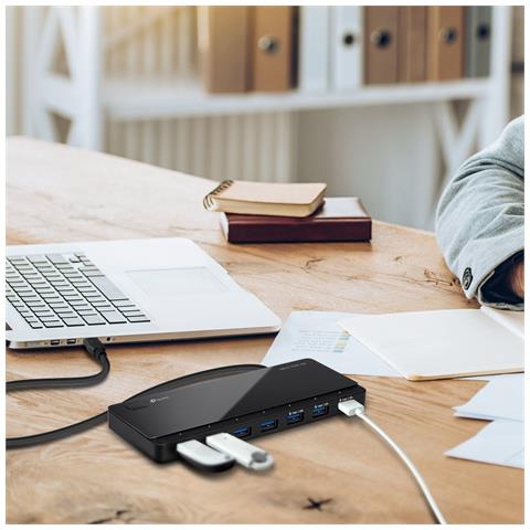 UH700 hub di interfaccia USB 3.2 Gen 1 (3.1 Gen 1) Micro-B 5000 Mbit /s Nero - Foto 2