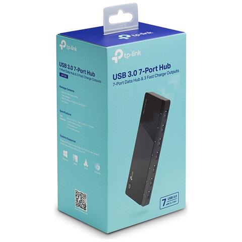 UH700 hub di interfaccia USB 3.2 Gen 1 (3.1 Gen 1) Micro-B 5000 Mbit /s Nero - Foto 4