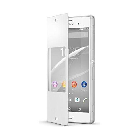 Flip Cover Custodia Originale SCR24 per Xperia Z3 - Bianco - Foto 2