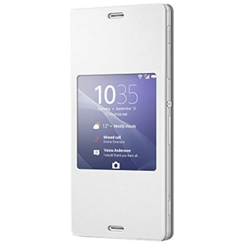 Flip Cover Custodia Originale SCR24 per Xperia Z3 - Bianco - Foto 5