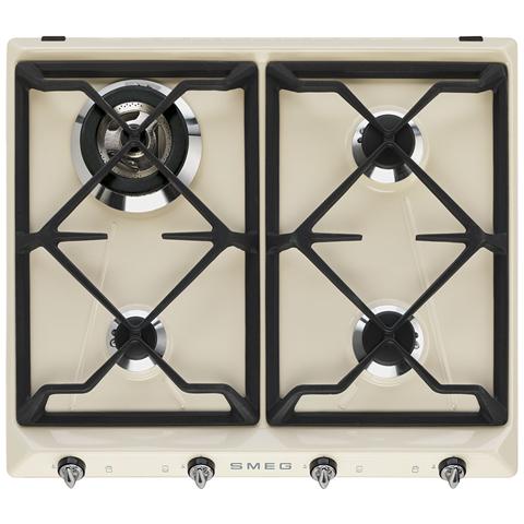 SMEG Piano Cottura SR964PGH Victoria a Gas 4 Fuochi Gas Colore Panna SMEG Piano Cottura SR964PGH Victoria a Gas 4 Fuochi Gas Colore Panna