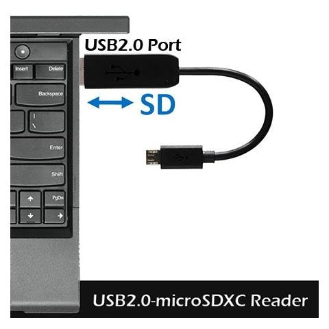 ICOC U2OTG-SD - Cavo USB OTG Micro B / A con Lettore Micro SD / SDHC 26cm Nero - Foto 11