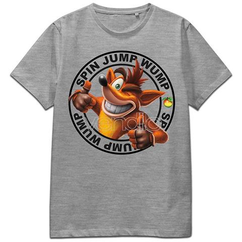 Crash Bandicoot - Jump Wump Crash Grey Melange (T-Shirt Unisex Tg. XL) - Foto 2