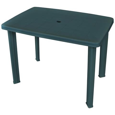 Tavolo Da Giardino 101x68x72 Cm In Plastica Verde - Foto 1
