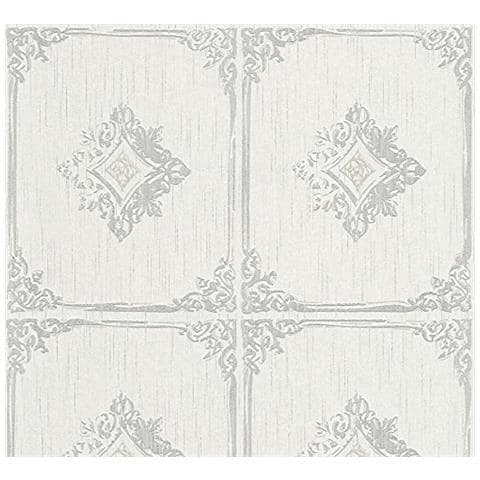 961991 - Carta Da Parati, Grau, Wei? , 10,05 M (l? nge) X 0,53 M (breite)  - Foto 1