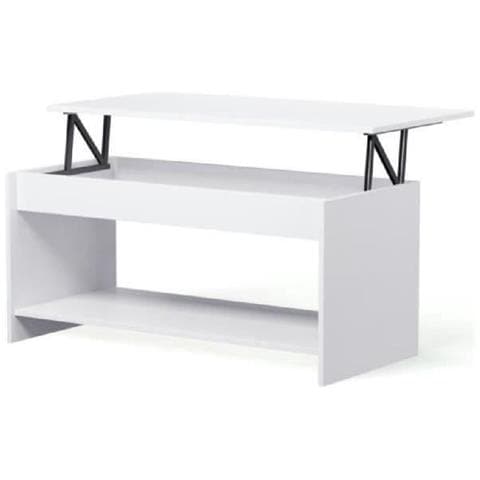 Marchio Amazon - Movian, Tavolino Da Caffè Con Ripiano Sollevabile Inferiore In Stile Moderno, Modello Aggol, 50 X 100 X 44 Cm, Bianco Macchiato - Foto 7