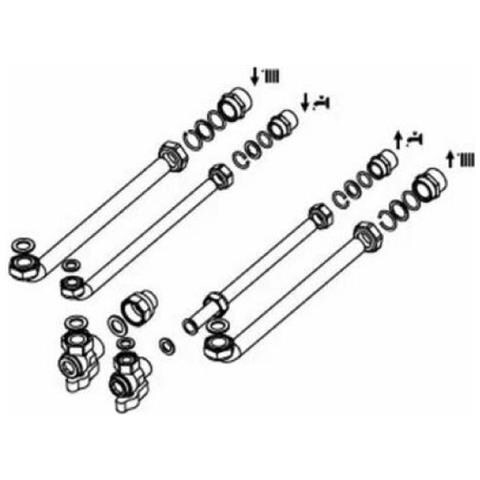 Ariston - Kit Idraulico Di Prima Installazione 2 Rubinetti 3318224 - Foto 1