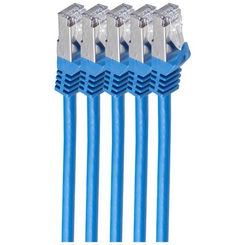 BS75511-0.25B-SET5 cavo di rete Blu 0,25 m Cat7 S /FTP (S-STP) - Foto 1