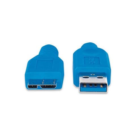 Cavo USB 3.0 SuperSpeed 1 m - Blu - Foto 2