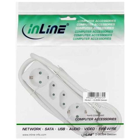 16445w Prolunghe E Multiple 5 M 4 Presa (e) Ac Bianco - Foto 1