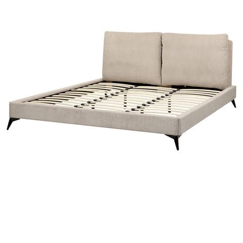 Letto Velluto A Coste Melle 180 X 200 Cm Tortora - Foto 8