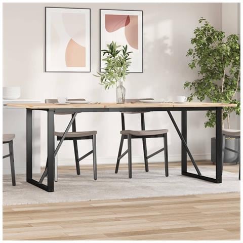 Telaio Gambe A O Per Tavolo Da Pranzo 180x80x73 Cm In Ghisa - Foto 3