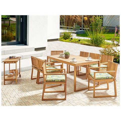 Set Da Pranzo Legno Massiccio Verde Sassari Ii - Foto 1