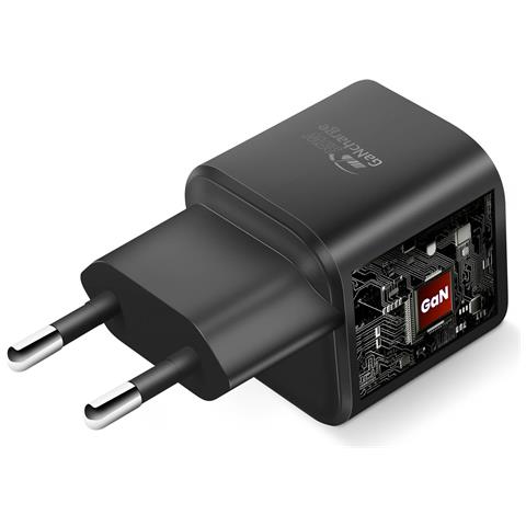 Caricabatterie Gan Usb-c 35w Ultra Veloce Compatto E Leggero, Nero - Foto 4