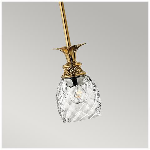 Sospensione Contemporanea Plantation Ottone Bronzo Brunito Vetro 1 Luce E27 - Foto 4