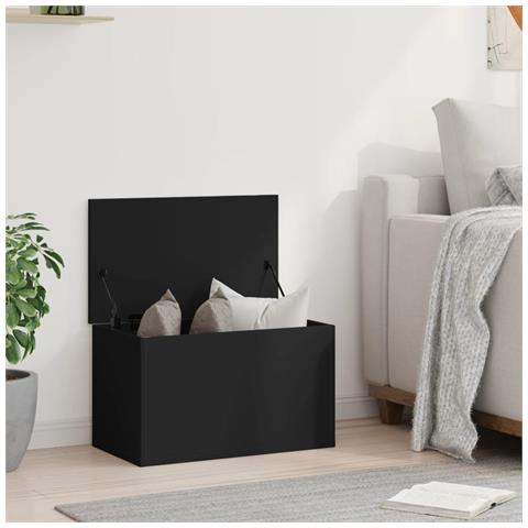 Contenitore Portaoggetti Nero 60x35x35 Cm In Truciolato - Foto 3