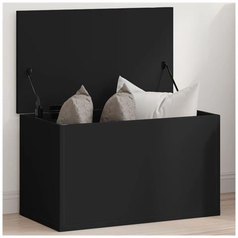 Contenitore Portaoggetti Nero 60x35x35 Cm In Truciolato - Foto 1