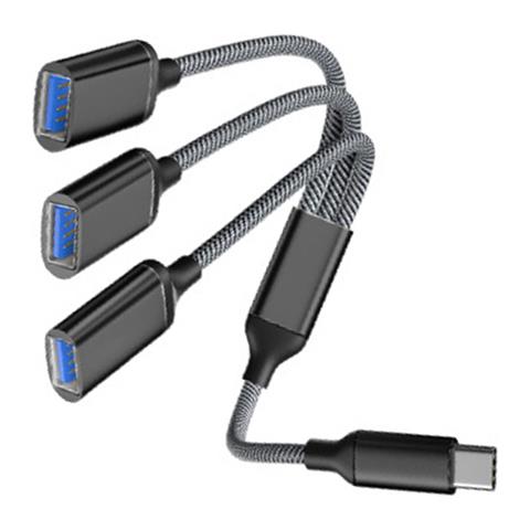 Adattatore Splitter Da Tipo C A Hub Usb A 3 Porte Black - Foto 1